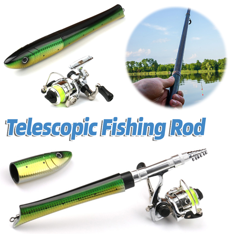 Penn Reel Fierce - Tragbare Fischförmige Angelrute mit Rolle Teleskopische