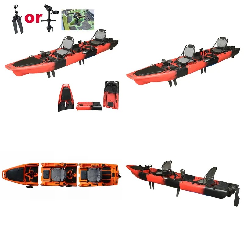 Fishing Kayak Sit In - Heißer Verkauf: 14FT 2-Personen-Doppel-Pedal-Sit-On-Top-Kajak – Modulares