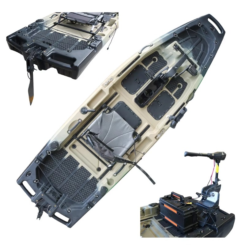 Fishing Kayak Sit In - 1-Personen HDPE/PE Sit-On-Top CE Motorisiertes Seekanu