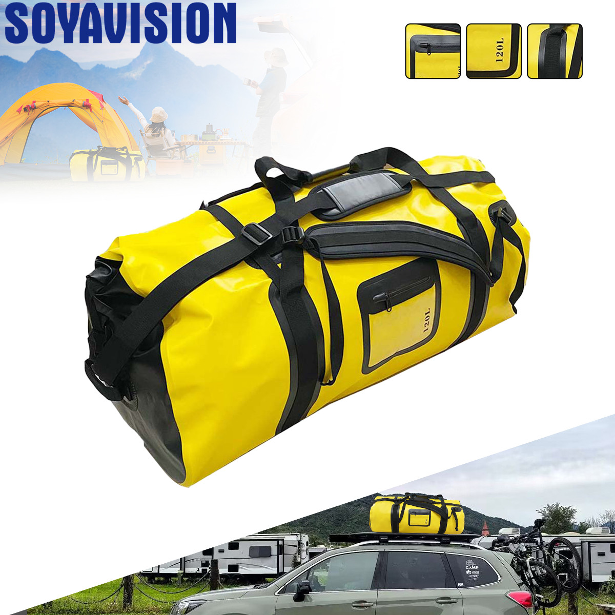 Fishing Kayak Crate - 40L/66L/120L Wasserdichte Duffle Motorrad Schwanz Gepäck