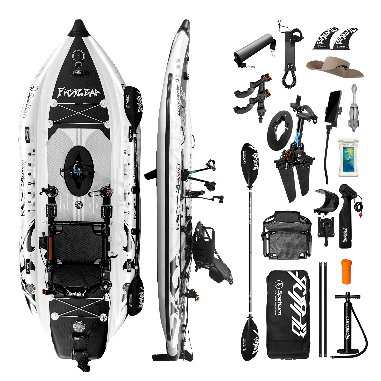 Fishing Kayak Seat - Spatium 11,5 Fuß aufblasbares Angelkajak mit