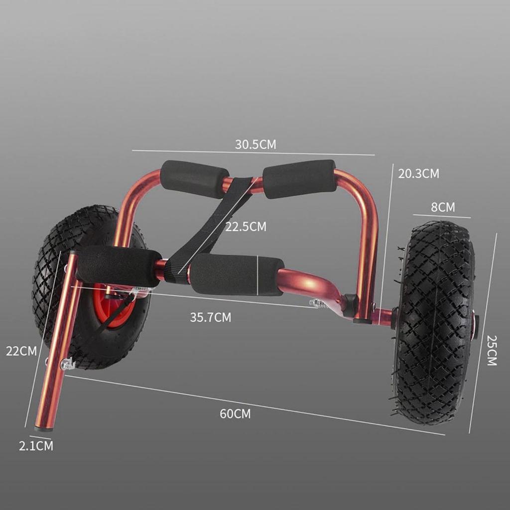 Fishing Kayak Cart - Verstellbarer Kajakwagen, faltbarer Aluminium-Trolley, Bootszubehör für
